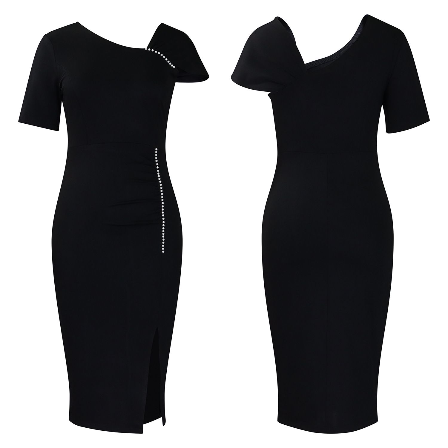 New Style Bag Hip Nail Bead High Waist OL Tongle Pencil Skirt African Dress