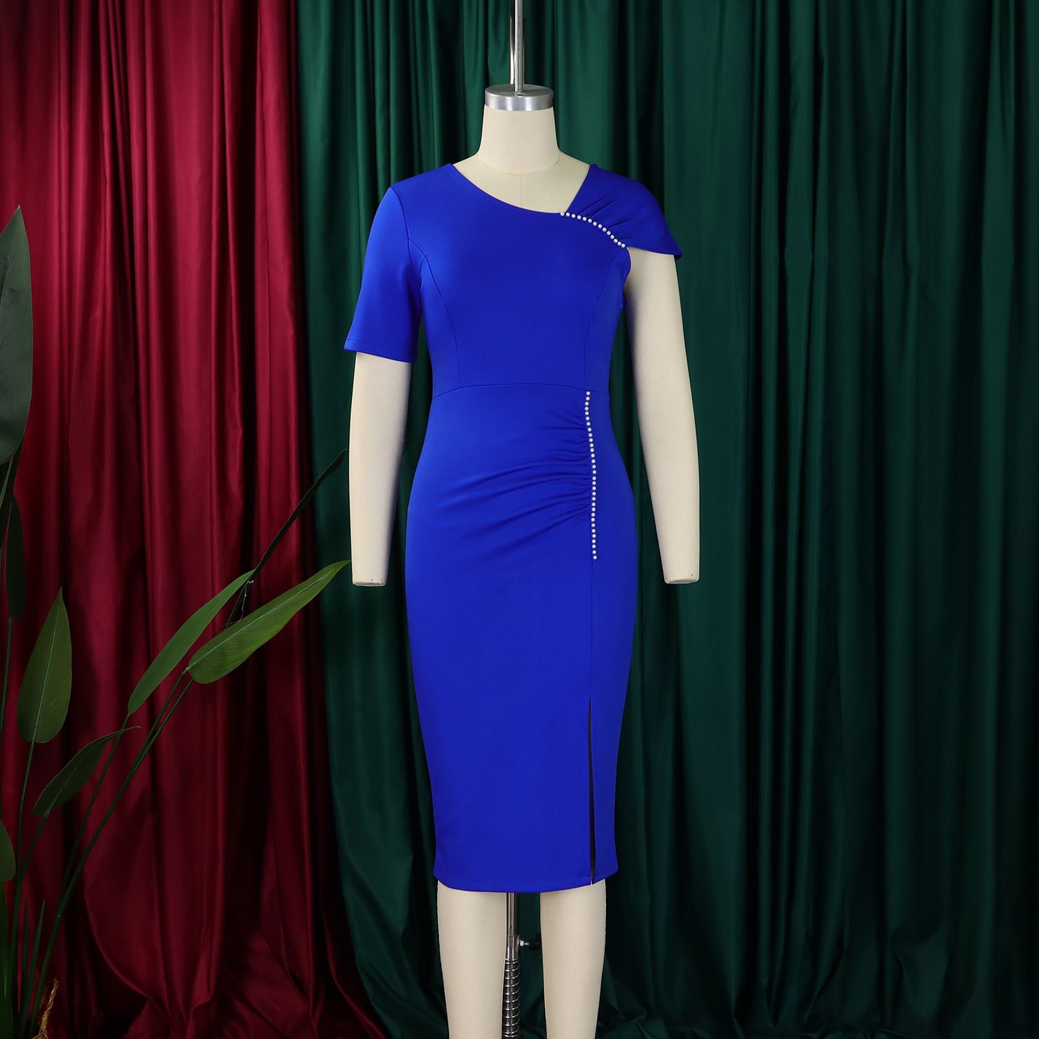 New Style Bag Hip Nail Bead High Waist OL Tongle Pencil Skirt African Dress