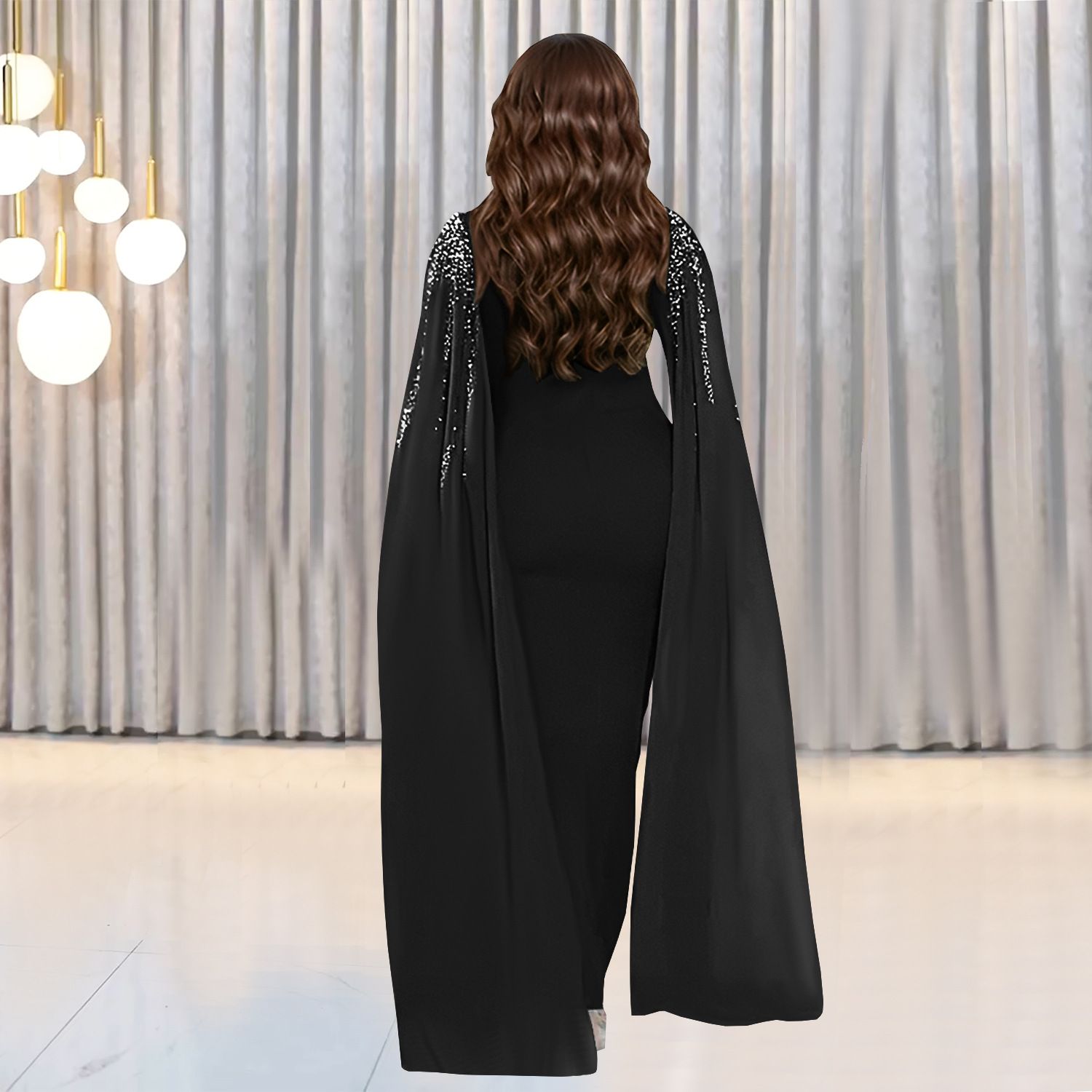 Fashion Women's Elegant Temperament Hot Drilling Evening Dresses