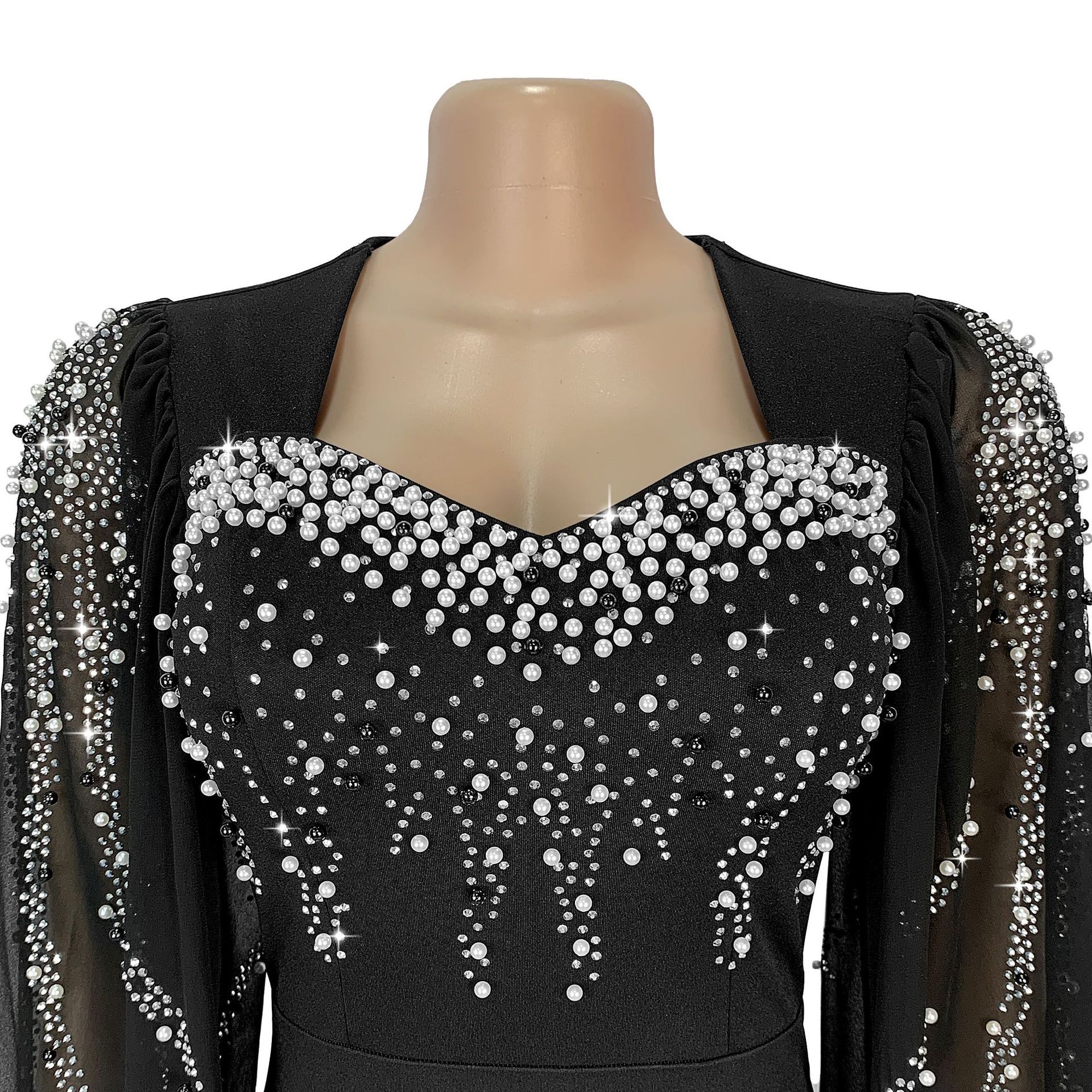 Fashion Women's Elegant Temperament Hot Drilling Evening Dresses