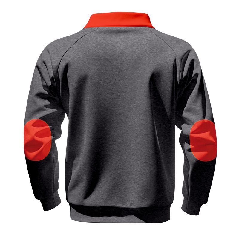 Winter Men's Hooded Sweatshirt - Heavyweight Fleece-Lined Oversized Casual Stand-Up Collar Pullover Long-Sleeved Jacket