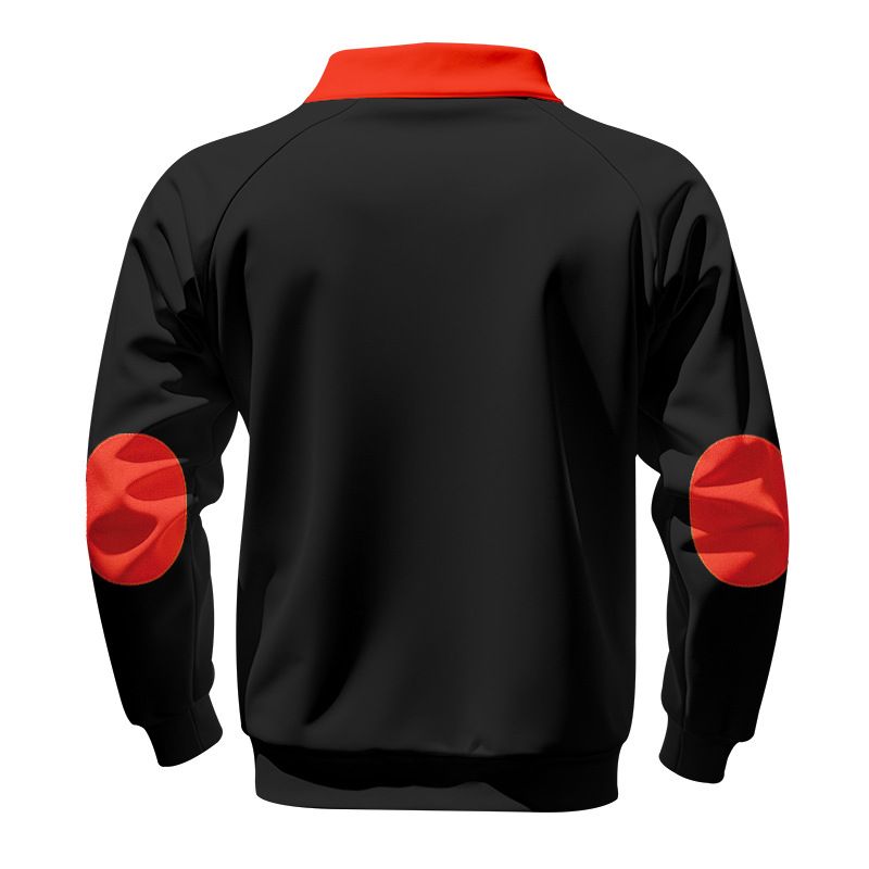 Winter Men's Hooded Sweatshirt - Heavyweight Fleece-Lined Oversized Casual Stand-Up Collar Pullover Long-Sleeved Jacket