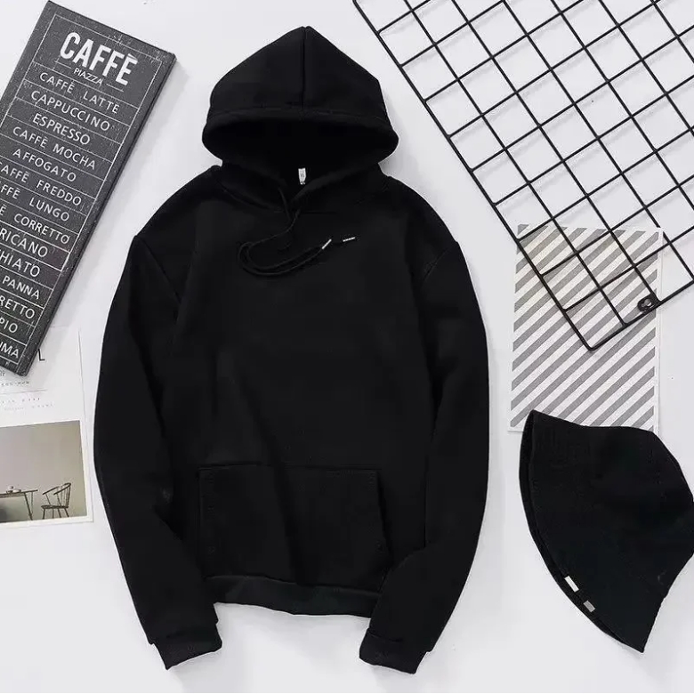 Loose Fit Long Sleeve Hoodie Men Casual Streetwear Loose Sweatshirt Trendy Sportswear