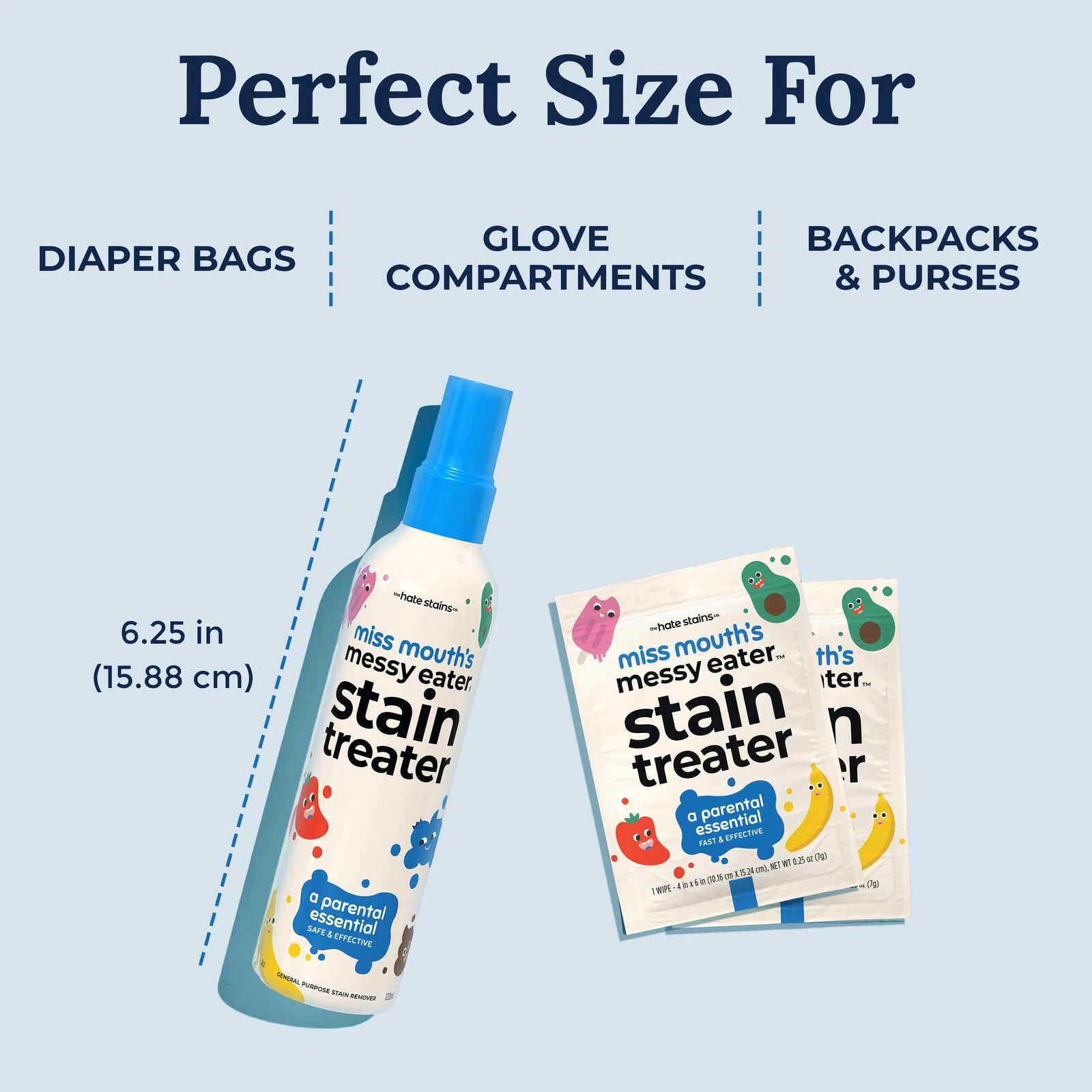 （Buy one, get one free.）Miss Mouth's Messy Eater Stain Treater Spray - 4oz Stain Remover - Newborn