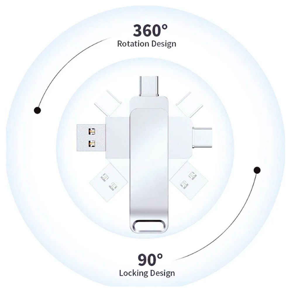 1TB 1000GB OTG 2in1 USB3.2 Type-C Flash Drive Disk Metal Pen Drive Stick U Disk Flashdisk Pendrive 1T