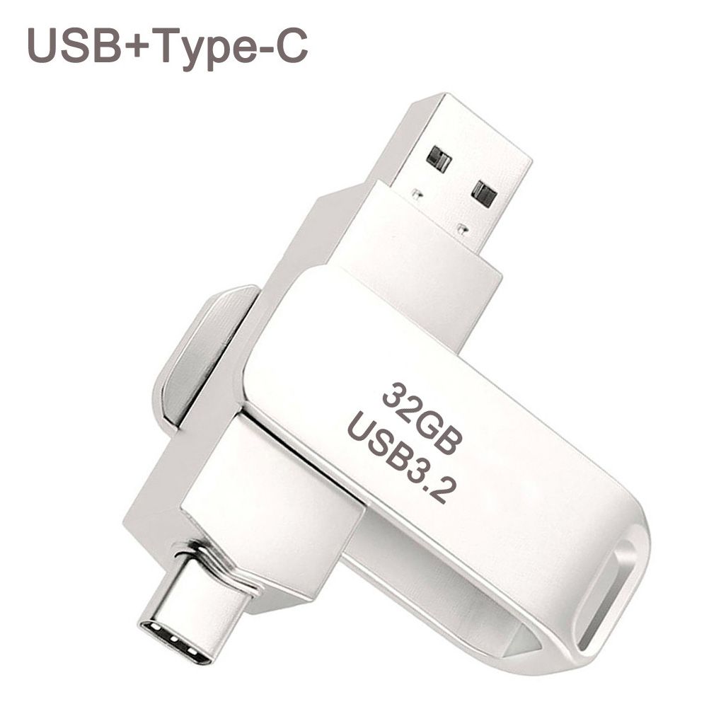 32GB OTG 2in1 USB3.2 Type-C Flash Drive Disk Metal Pen Drive Stick U Disk Flashdisk Pendrive 32G