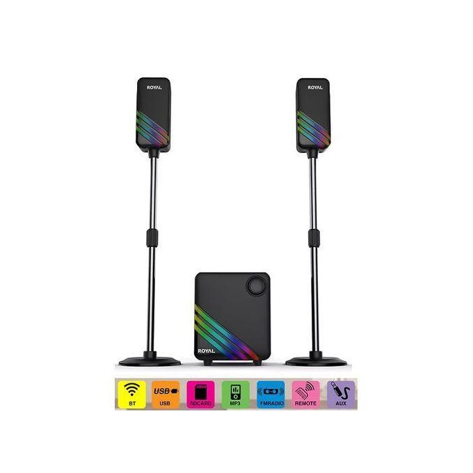 Royal R905 2.1CH Tall Boys Speaker System 110W - Black