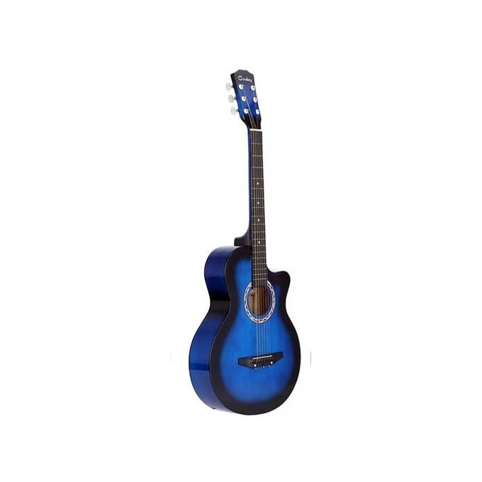 Acoustic Medium Size 6 Stringed Box Guitar - Blue Colour