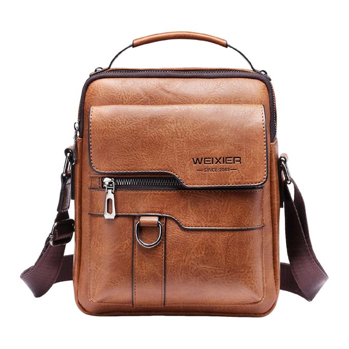 Shoulder Bag Organizer Vintage Faux Leather Mens Laptop for Business A