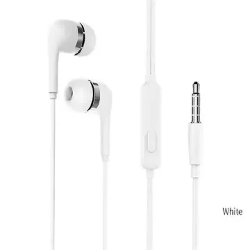 Wired earphones wired headphones 3.5mm Hands Free earphones with Mic For iphone samsung Huawei OPPO VIVO white Simple version White