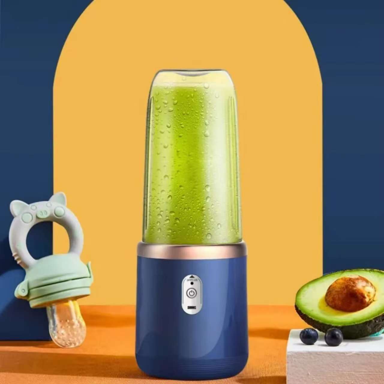 Personal Blender for Shakes and Smoothies Portable Mixer Fruit Juicer USB Rechargeable with 6 Blades Handheld Blenders for Sports Travel and Outdoors Small Electric Mini Blender