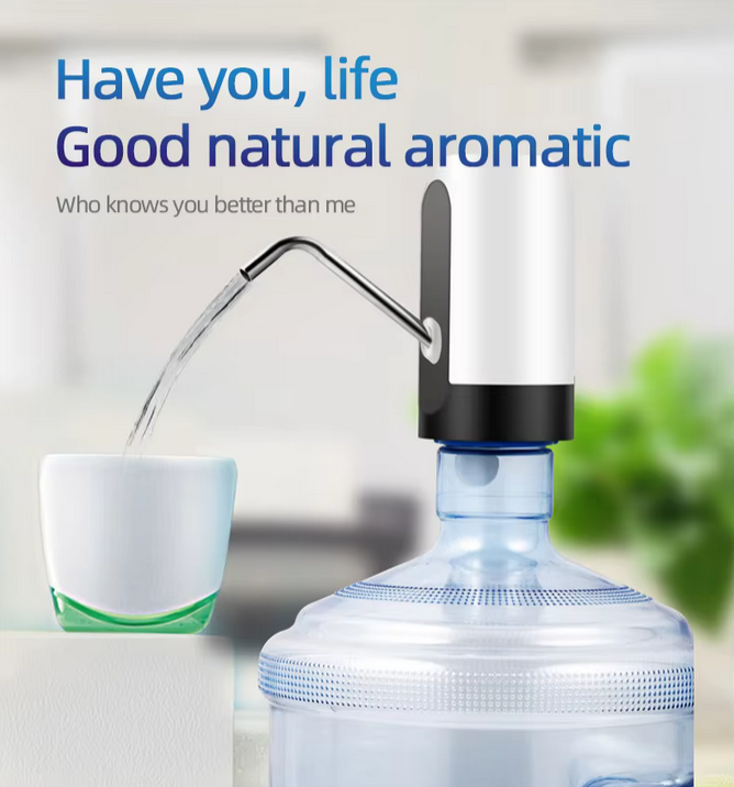 Water Extractor Automatic Water Bottle Pump USB Rechargeable Electric Water Bottle Filler Dispenser Portable Universal Water Bottle Pump with Switch for Home Kitchen Office Camping