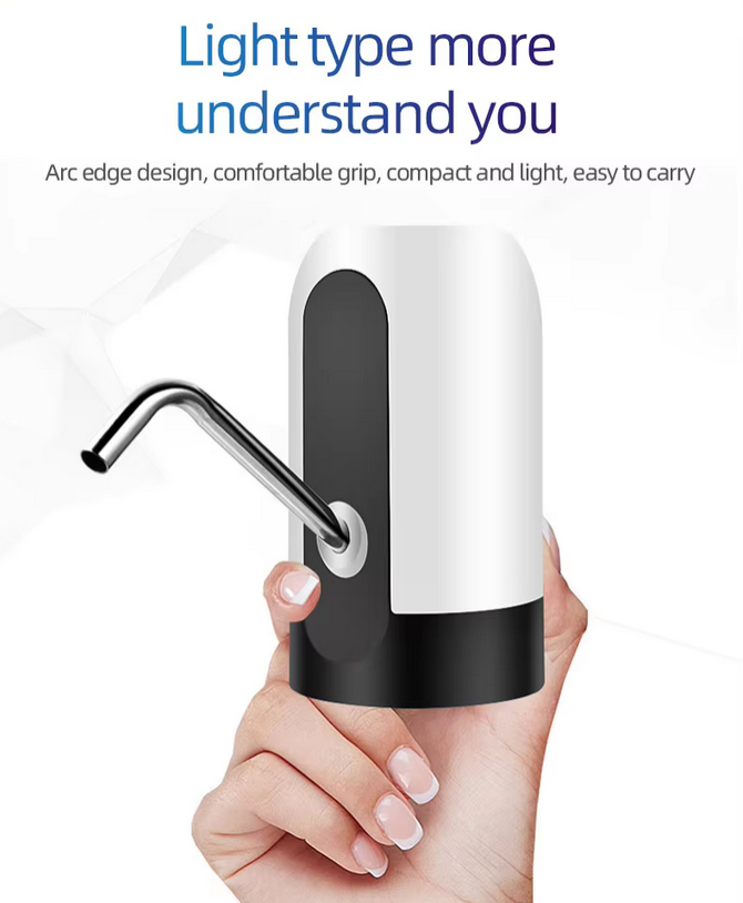 Water Extractor Automatic Water Bottle Pump USB Rechargeable Electric Water Bottle Filler Dispenser Portable Universal Water Bottle Pump with Switch for Home Kitchen Office Camping