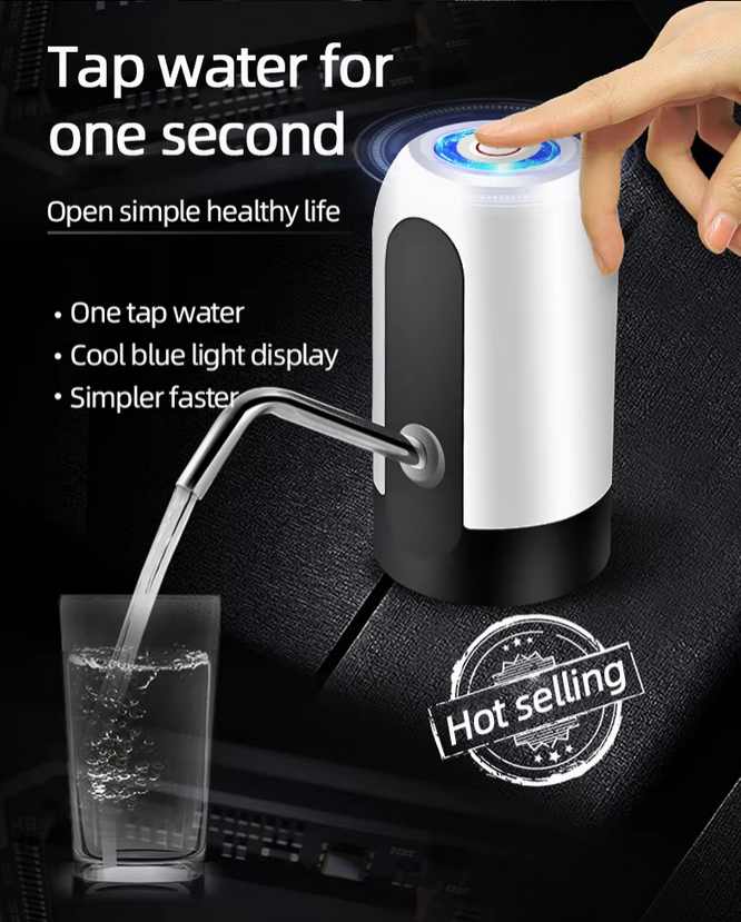 Water Extractor Automatic Water Bottle Pump USB Rechargeable Electric Water Bottle Filler Dispenser Portable Universal Water Bottle Pump with Switch for Home Kitchen Office Camping