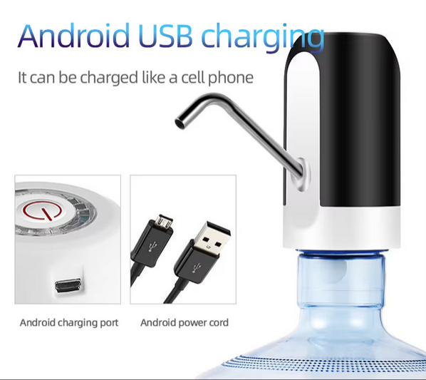 Water Extractor Automatic Water Bottle Pump USB Rechargeable Electric Water Bottle Filler Dispenser Portable Universal Water Bottle Pump with Switch for Home Kitchen Office Camping
