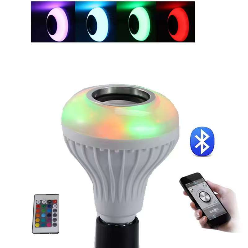 Double Base Wireless Bluetooth Speaker Bulb APP Control LED Lamp Smart Light Music Player Audio Remote Control Subwoofer Speaker Systems