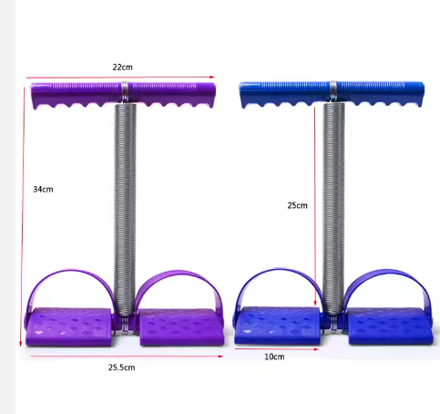 Tummy Trimmer Elastic Sit Up Pull Rope Pedal Resistance Band Powerful Spring Drawstring Tummy Trimmer Equipment Portable Home Gym with Elastic Bodybuilding Fitness Slimming Training Exercise Bands
