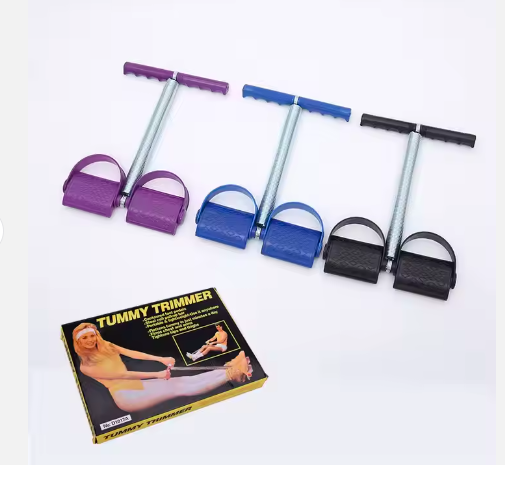 Tummy Trimmer Elastic Sit Up Pull Rope Pedal Resistance Band Powerful Spring Drawstring Tummy Trimmer Equipment Portable Home Gym with Elastic Bodybuilding Fitness Slimming Training Exercise Bands