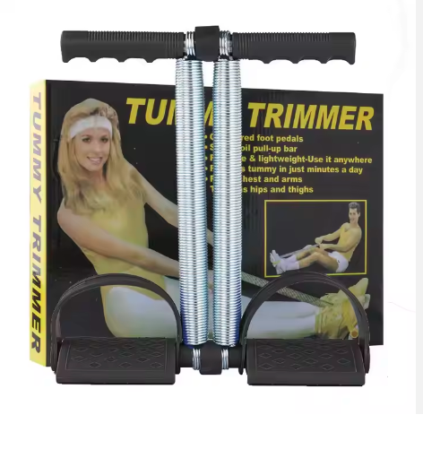 Tummy Trimmer Elastic Sit Up Pull Rope Pedal Resistance Band Powerful Spring Drawstring Tummy Trimmer Equipment Portable Home Gym with Elastic Bodybuilding Fitness Slimming Training Exercise Bands