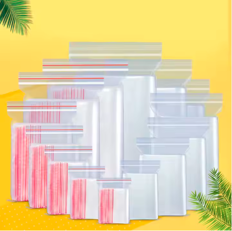 Transparent Plastic Zip Lock Bag LDPE Clear Transparent Zip Lock Bags Packing-100PCS