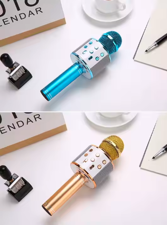 Portable Handheld Mic Speaker Kids Karaoke Microphone Wireless Bluetooth Karaoke Microphone for Singing