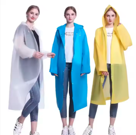 Eva Raincoat Rain Poncho Rain Jackets Waterproof Raincoat Reusable Recycled Rain Coat f