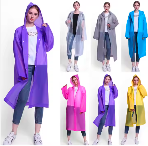 Eva Raincoat Rain Poncho Rain Jackets Waterproof Raincoat Reusable Recycled Rain Coat f