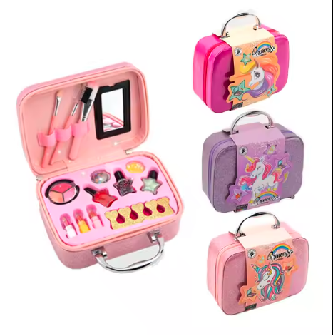 Hot Selling Girls Role Play Toys & Hobbies Princess Kit Cosmetic Bag Set Makeup Toys for Kids Real Make Up Kit Set for Girls