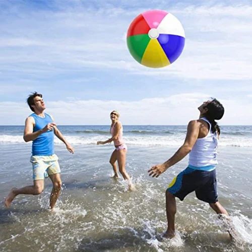 Colorful and Vibrant Beach Balls PVC Inflatable Outdoor Colorful Beach Toy Balls Blow up Rainbow Beach Ball