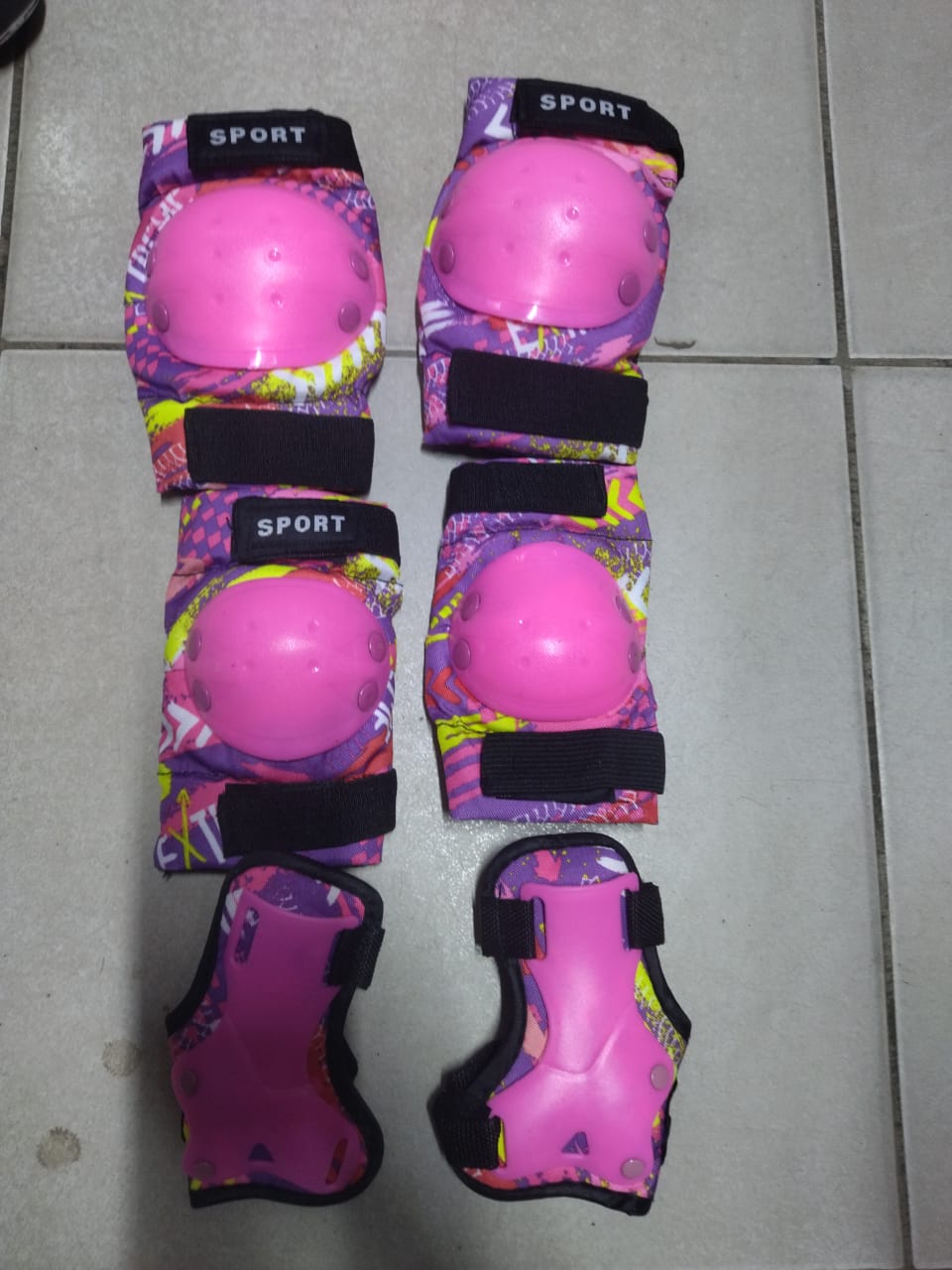 6pcs/Set Kids Roller Skating Bicycle Knee Wrist Guard Elbow Pad Set For Children Cycling Sports Protective Guard Gear Set