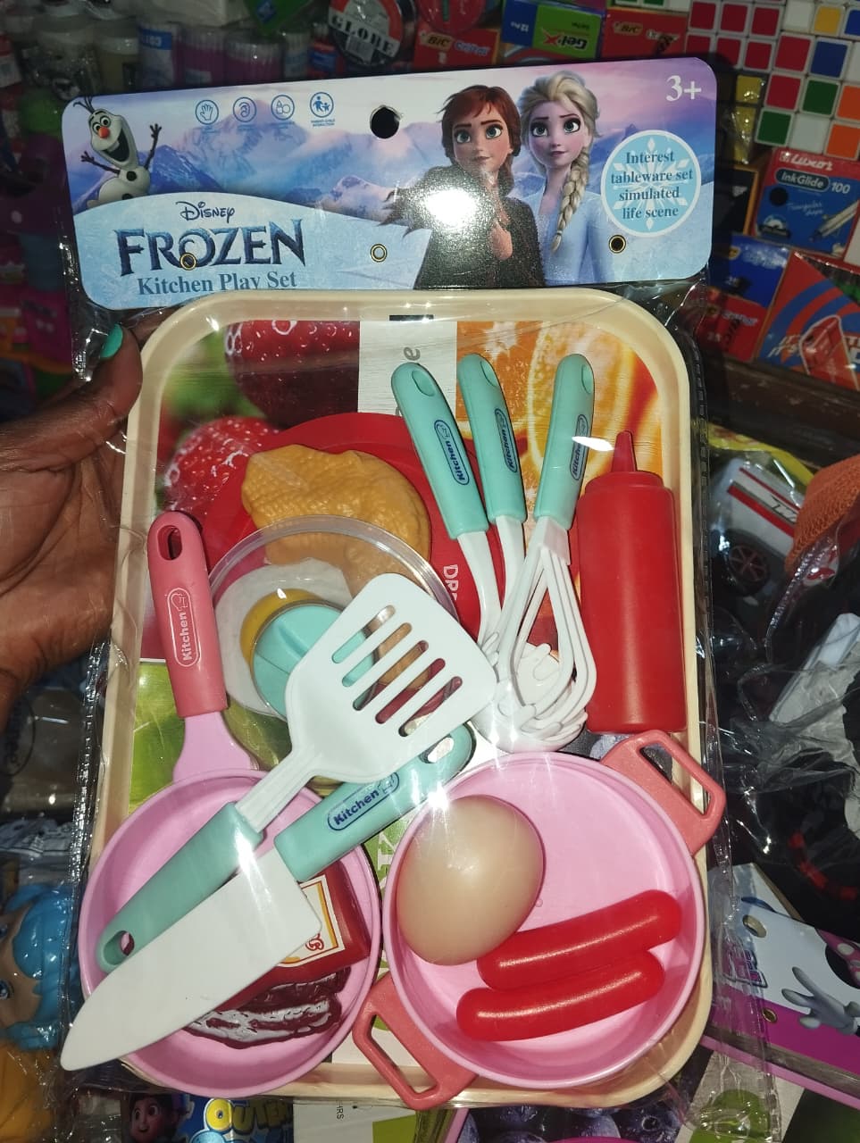Cartoon Themed Kids Kitchen Toys Set Pretend Play Tableware Sets Cooking Toys for Children Kitchen Set Toy for Girls