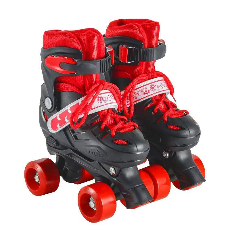 Skate Roller Shoes Walk Wing Skating Shoes/ Children Flash the Skating Shoes Double Row Wheel Four-Wheels Shoes- SIZE(35-38)
