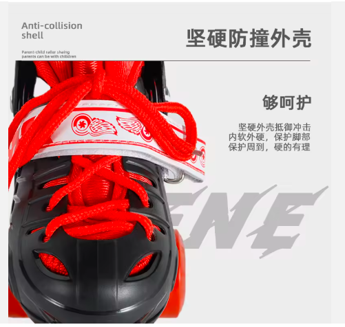 Skate Roller Shoes Walk Wing Skating Shoes/ Children Flash the Skating Shoes Double Row Wheel Four-Wheels Shoes- SIZE(35-38)