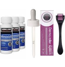 Kirkland Minoxidil 5% Extra Strength Hair Regrowth plus free dropper and Derma Roller Hair Growth Beard Growth Derma Roller Minoxidil 5%