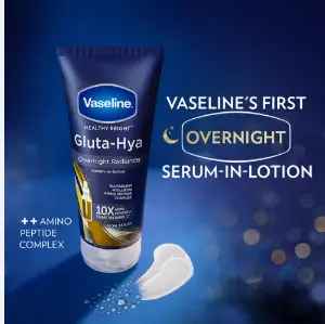 Vaseline Gluta Hya Serum Burst UV Lotion Overnight Dewy Radiance Flawless Glow, Vaseline Gluta Hya Flawless Glow - Skin Brightening & Hydrating Body Lotion,Vaseline Gluta-hya Overnight Radiance Repair