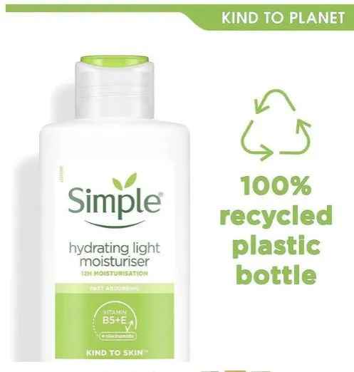 Simple Skin Hydrating Light Moisturizer-125ml Simple fast absorbing, Kind to Skin Hydrating Light Moisturizer .