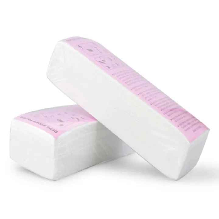 Depilatory Paper,100 Sheet Hair Removal Wax Paper Strips ,Disposable Professional Hair Removal Tool Non-woven Waxing Strips