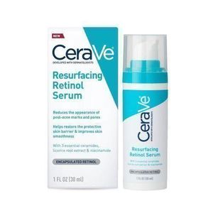 Cerav Resurfacing Retinol Serum (Green)– Post-Acne Marks & Pore Refining Treatment with Encapsulated Retinol, Niacinamide & Ceramides (30ml)