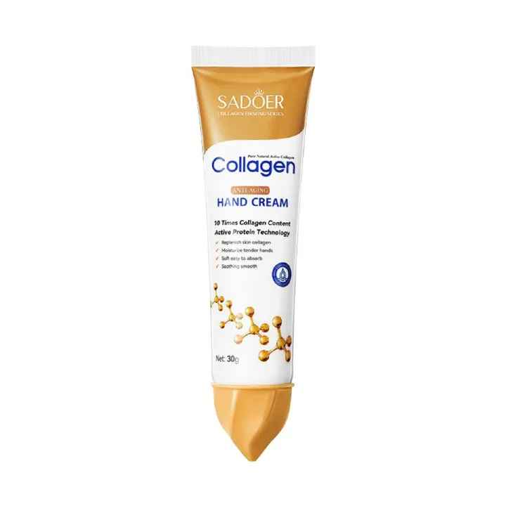 Collagen Anti-aging Hand Cream With Hyaluronic Acid & Niacinamide Softens Smoothens Improves Dry Hands - Sadoer