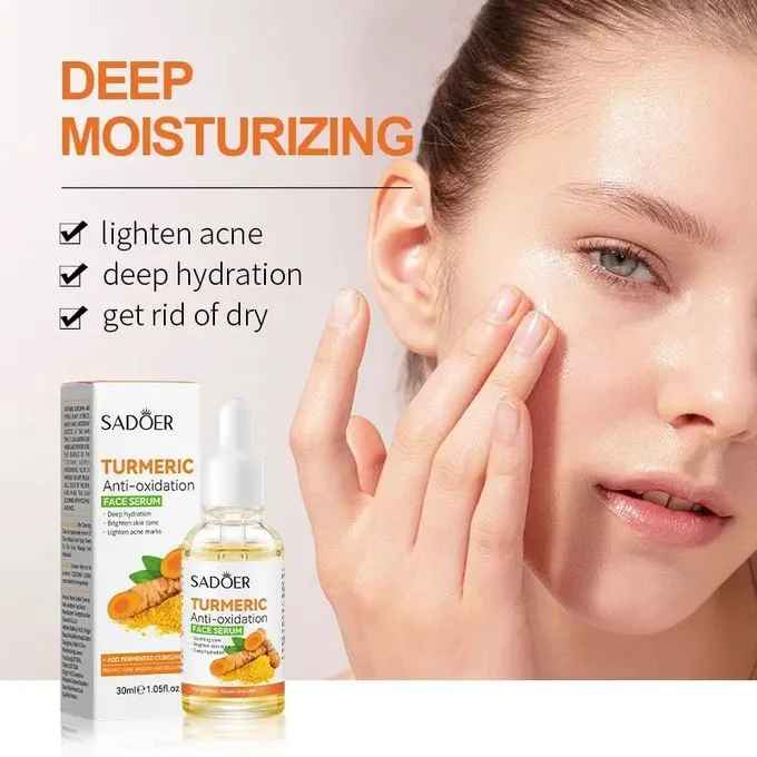 Sadoer Soothing Care, Oil Control Turmeric Serum, Anti Oxidation Acne Removal Tumeric, Effective in Moisturizing Smoothening, Evens Skin Tone, Deep Hydration Akin to Vitamin C in achieving Smooth Skin