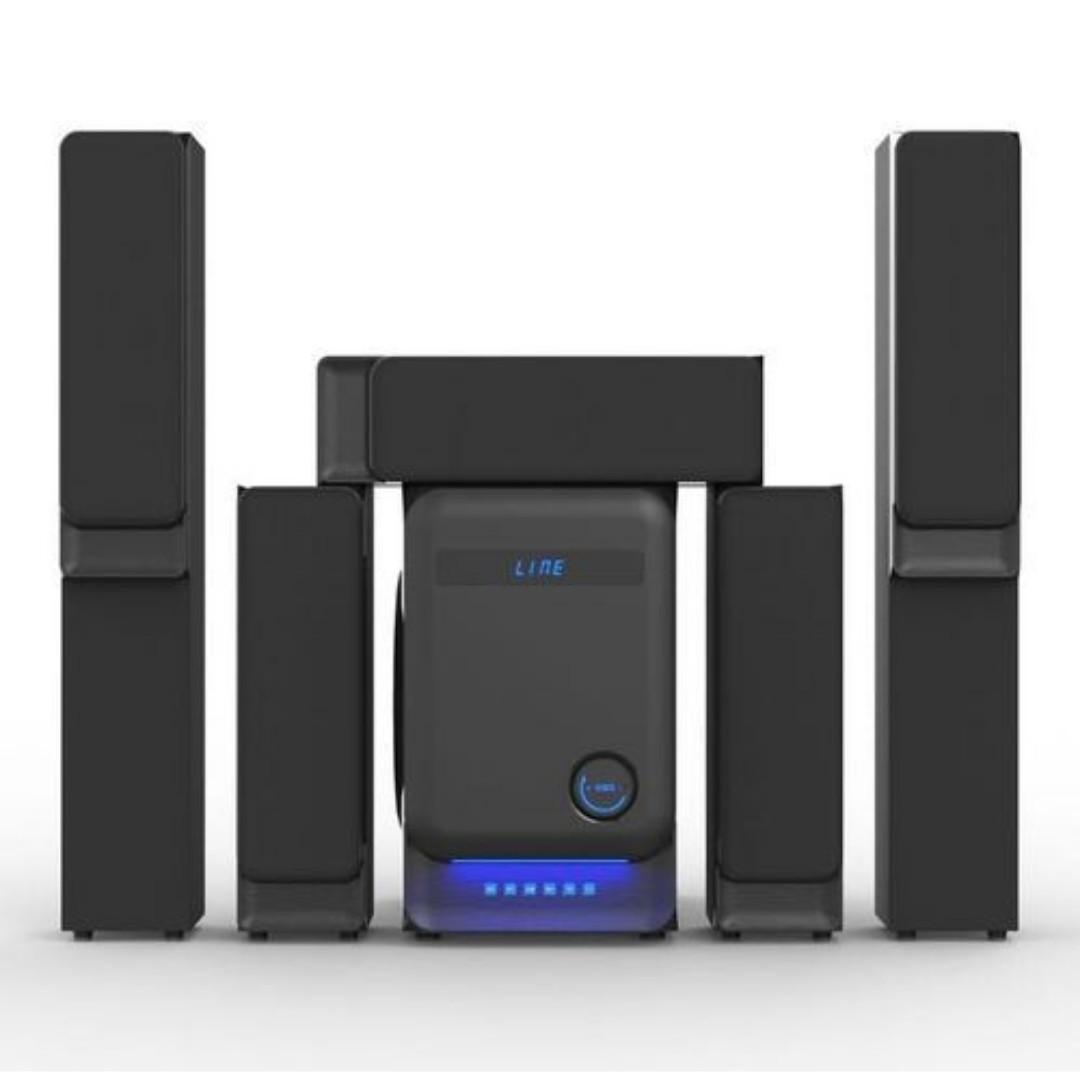 Nobel NB-12115.1CH Home Theatre Speaker System 80W R.M.S Sub Woofer P.M.P.O 22000W Bluetooth Radio F.M/Aux
 Ready Super Bass Surround Sound Remote Control & LED Light