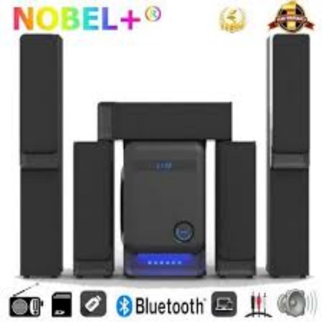 Nobel NB-12115.1CH Home Theatre Speaker System 80W R.M.S Sub Woofer P.M.P.O 22000W Bluetooth Radio F.M/Aux
 Ready Super Bass Surround Sound Remote Control & LED Light