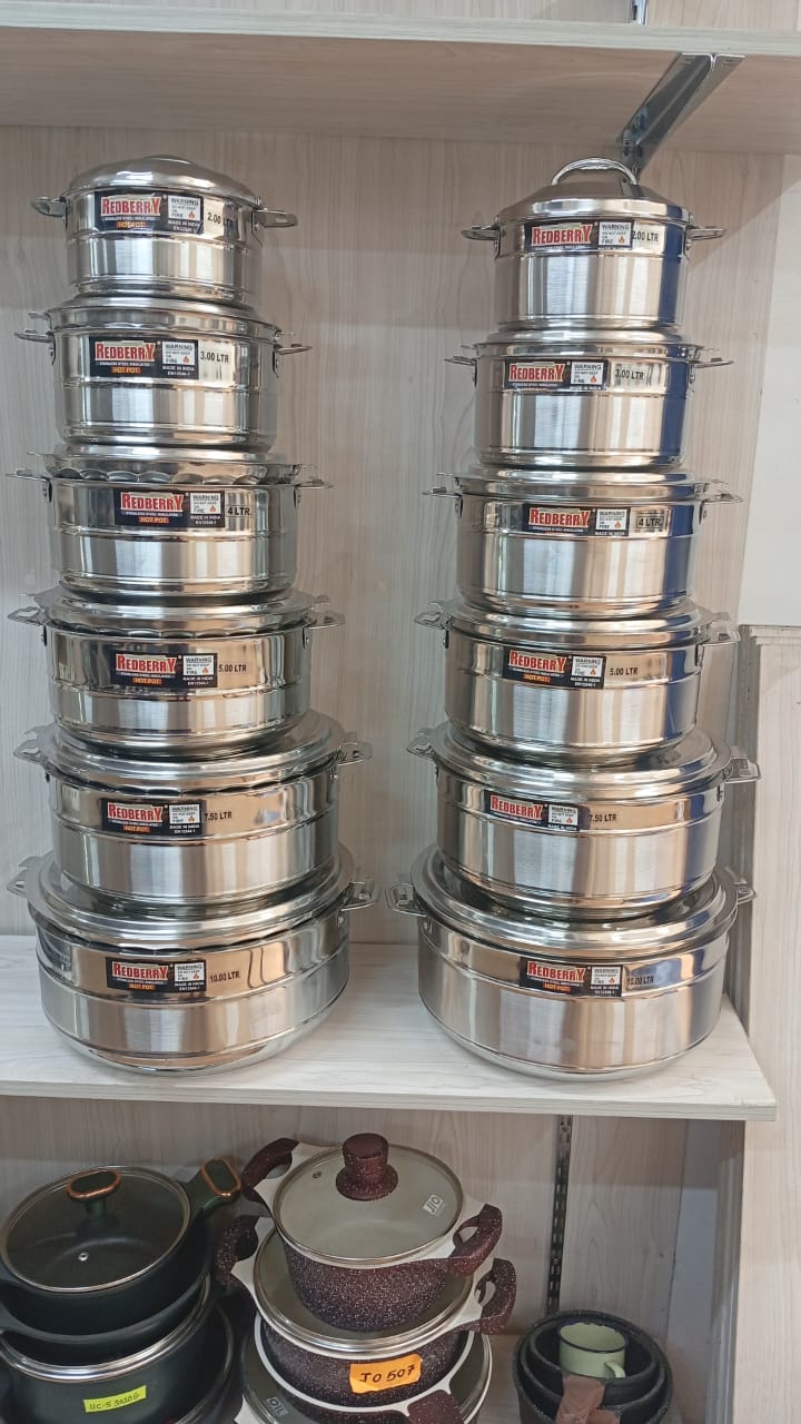 6pcs of  Redberry Tall Maxx Gold  High Quality Premier Range of Insulated Stainless Steel Hotpots Heavy Duty Serving Dish Hot Pot Sereware Set Casserole Hotpot Serve food Hot or Cold