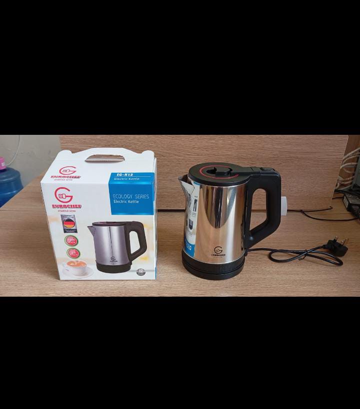 Eurochef  2.ltrs Stainless Steel  Electric Kettle, Automatic Hot Water Boiler or Heater Jug Auto Swhutoff