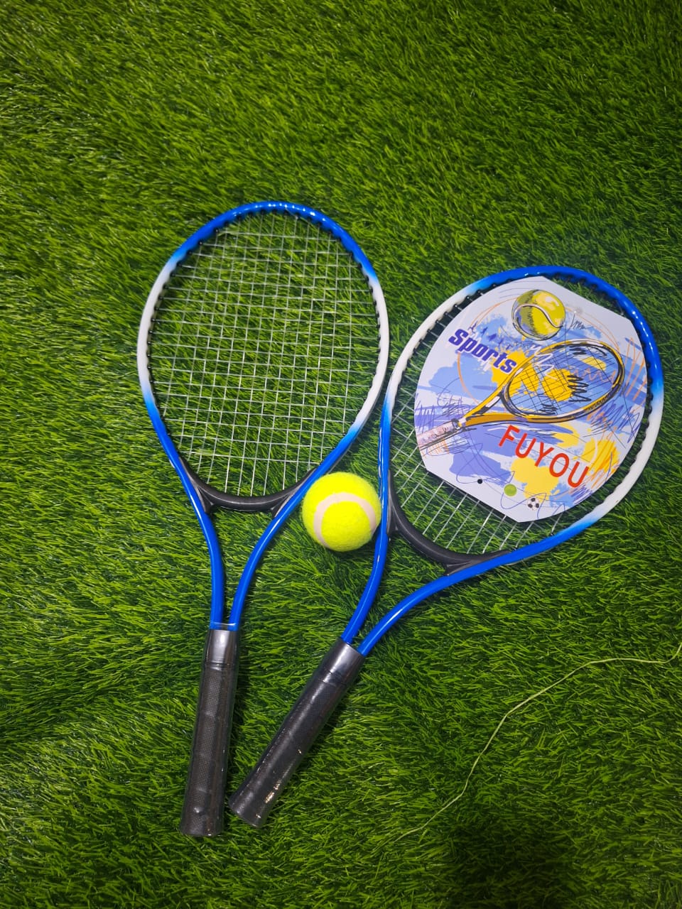 Tennis Set 2 Rackets, 1 Ball Outdoor Complete Play Set