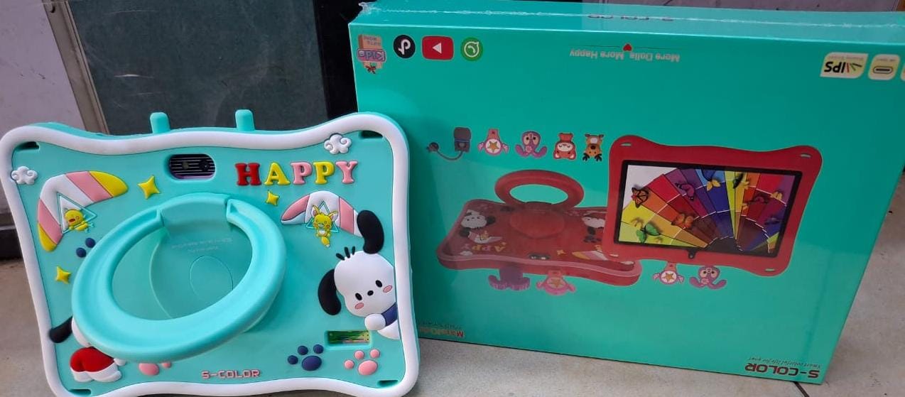 1 PC Classic  7 inches  smart kids  learning tablets connect with WiFi,  1024 x 600 Display, android  12 , 6GB + 256 GB, battery 5000mAh