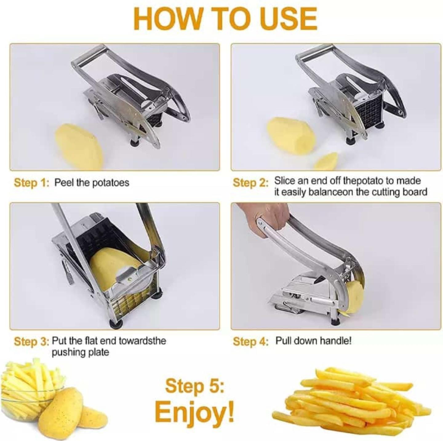 1 pc Aluminum Kitchen potato chopper