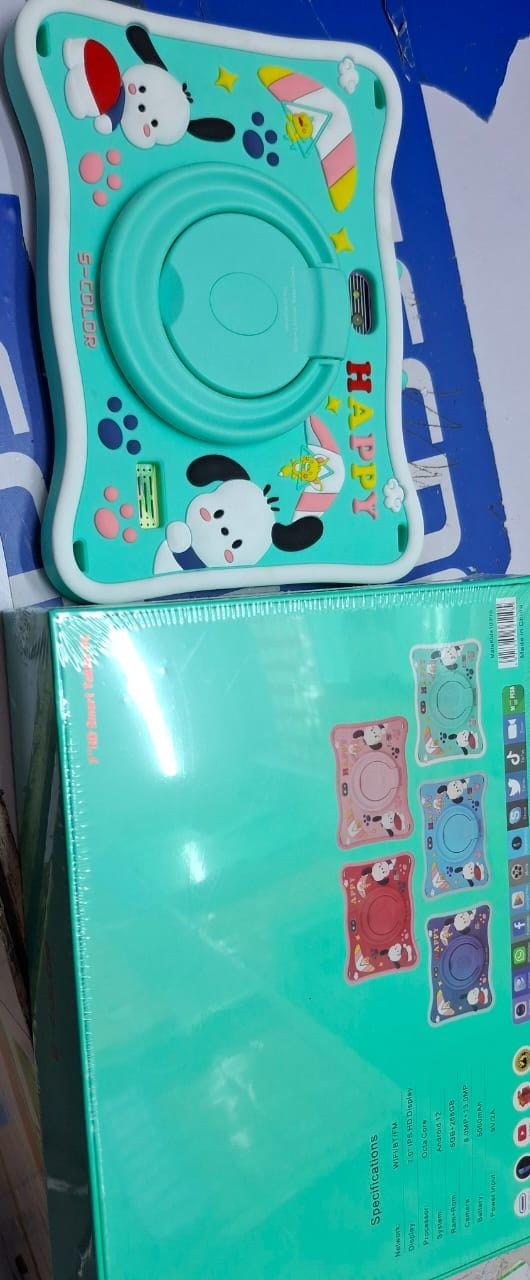 1 PC Classic  7 inches  smart kids  learning tablets connect with WiFi,  1024 x 600 Display, android  12 , 6GB + 256 GB, battery 5000mAh