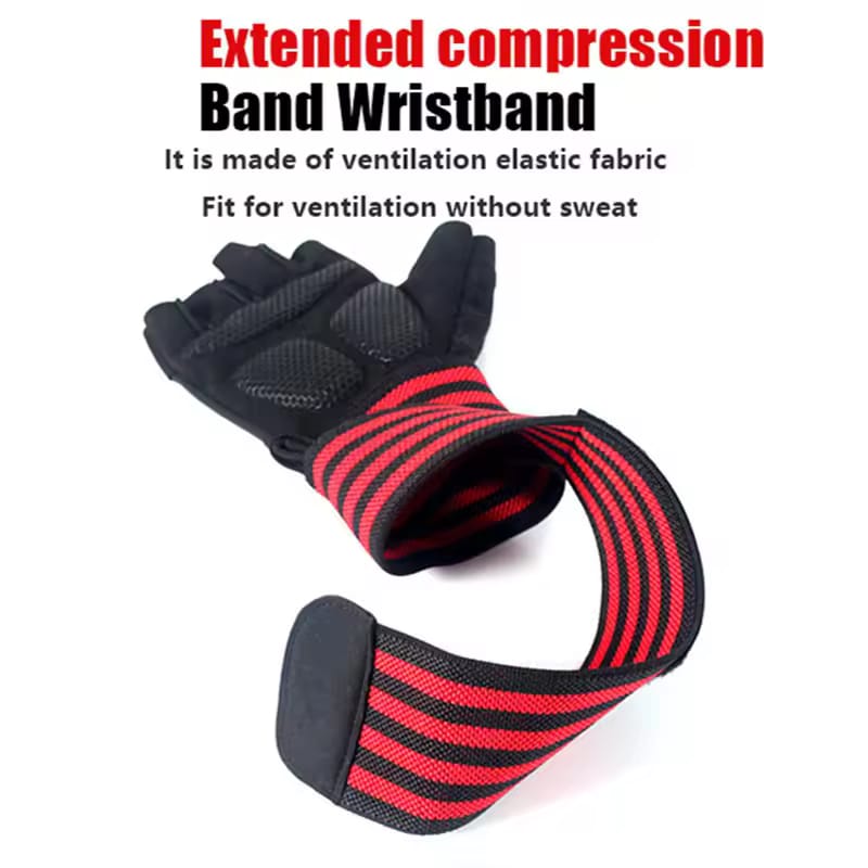 2pc Gym Gloves for Men and Women | Weightlifting Gloves | Workout, Fitness, Crossfit, and Training Gloves | Exercise Gloves with Wrist Support and Straps | Padded, Fingerless, and Grip-Enhanced gloves