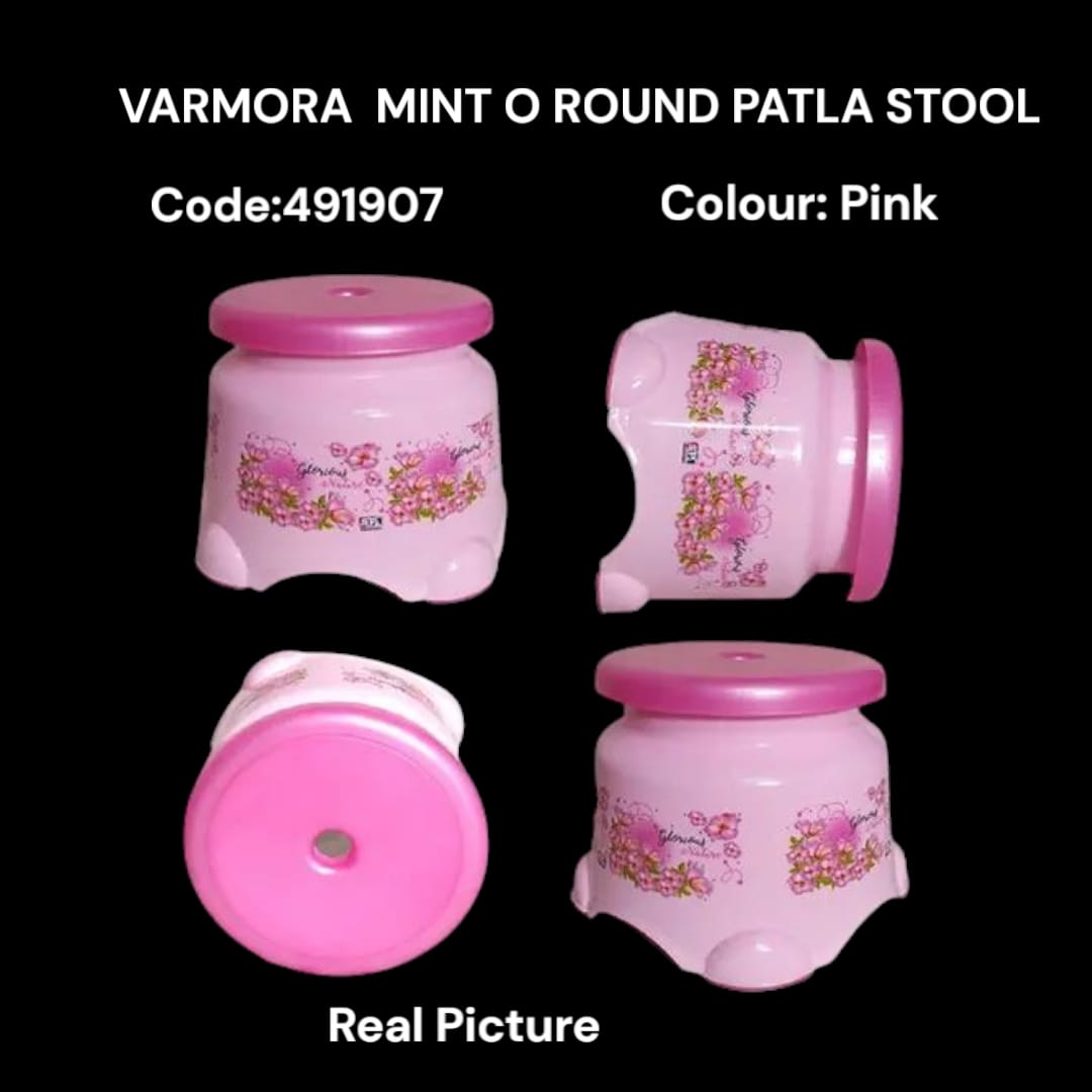 [NEW SALES !!! ] 1 pc classy high quality home kitchen Varmora plastic mint O round PATLA stool